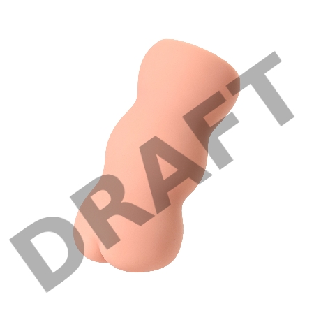 Мастурбатор реалистичный KOKOS TONGGGO-2 с двойным слоем, TPR, бежевый, 16 см