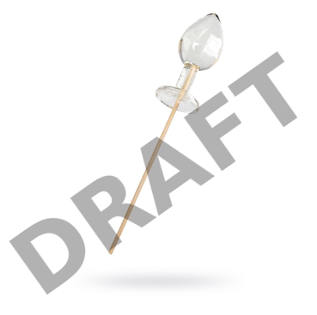 Леденец Sosuчki, «Анальная втулка малая Pina colada», прозрачный 29гр.