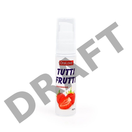 Съедобная гель-смазка TUTTI-FRUTTI для орального секса со вкусом земляники 30г