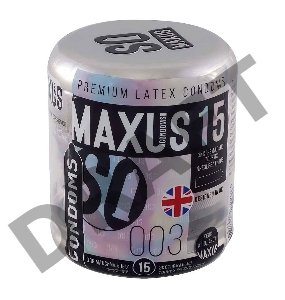 Презервативы Экстремально тонкие Maxus 003 №15 ж/к