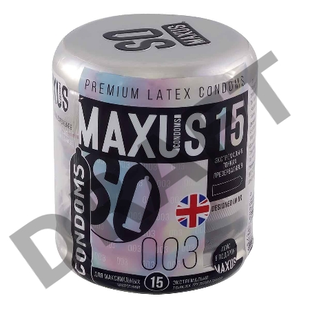 Презервативы Экстремально тонкие Maxus 003 №15 ж/к