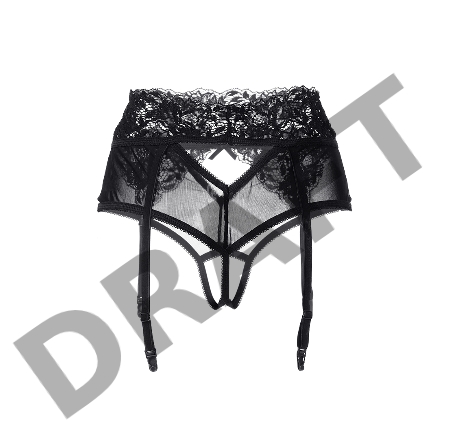 Эротические трусики-пояс Erolanta Iveta, черный (42-44)
