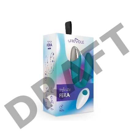 Вибратор для пар с пультом ДУ Fera, цвет морская волна (INFINITE)