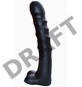 Чёрный фаллоимитатор-гигант PREDATOR - 37 см.