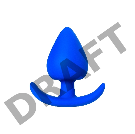 Анальная пробка A-Toys by TOYFA Nosh, силикон, синяя, 8,3 см