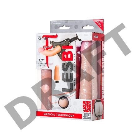 Страпон LoveToy LESBIAN SERIES с поясом Harness, телесный