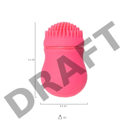 Стимулятор клитора PPP CURU-CURU BRUSH ROTER, ABS-пластик, розовый, 5,5 см