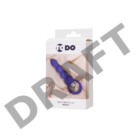 Анальная втулка ToDo by Toyfa Twisty, силикон, фиолетовая, 14 см, Ø 3,2 см