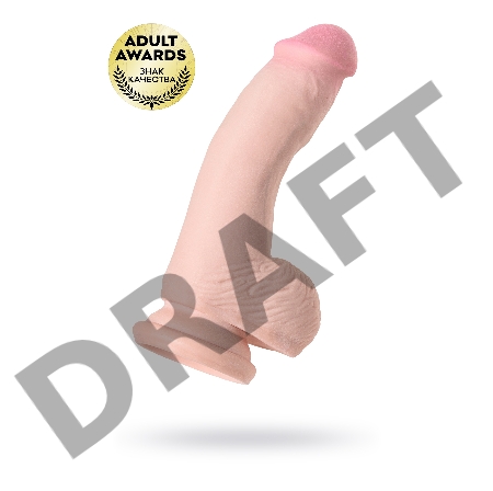 Реалистичный фаллоимитатор на присоске TOYFA RealStick Elite, TPR, телесный, 19 см