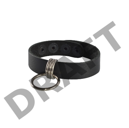 Браслет Sitabella-БДСМ, кожа, черный, 21 см
