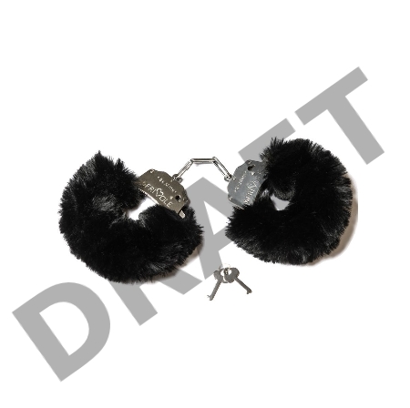 Дерзкие наручники с пушистым черным мехом (Be Mine)