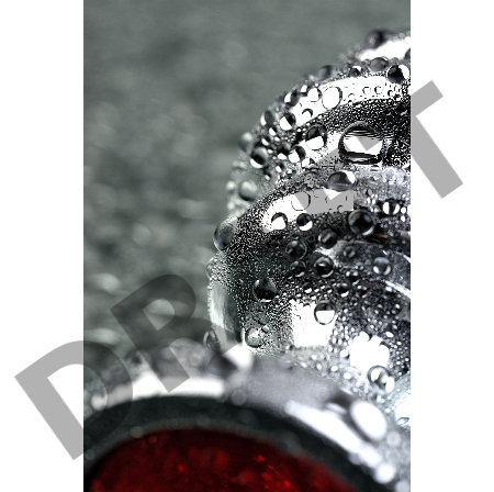 Анальная втулка Metal by TOYFA, металл, серебряная, с красным кристаллом, 8 см, Ø 3,5 см, 95 г