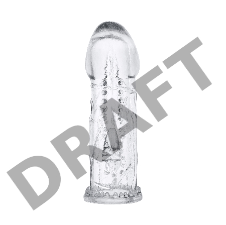 Насадка на пенис TOYFA, TPE, прозрачная, 13,5 см