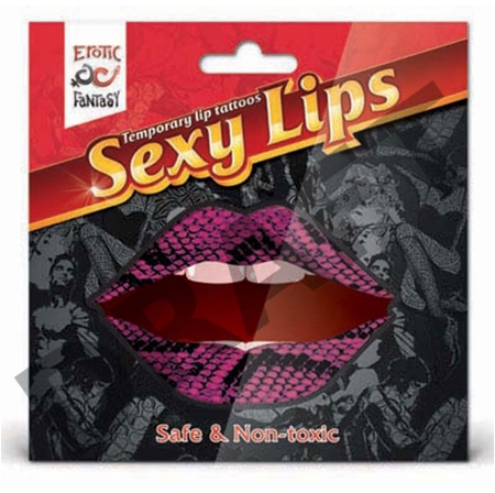 Lip Tattoo Фиолетовая змея