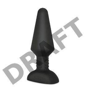 Большая чёрная вибропробка Rimming Plug XL - 16 см.