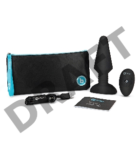 Большая чёрная вибропробка Rimming Plug XL - 16 см.