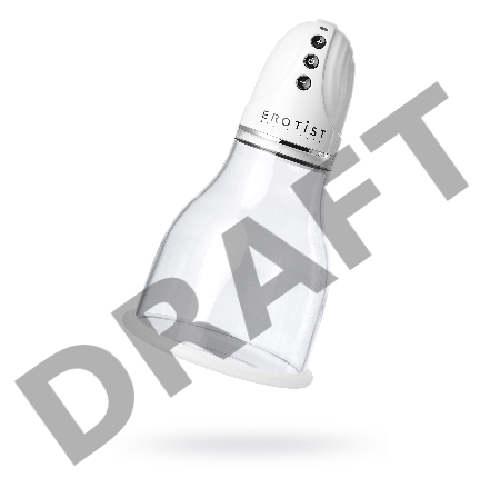 Вакуумная помпа для груди Erotist, ABS пластик, прозрачная, 22 см