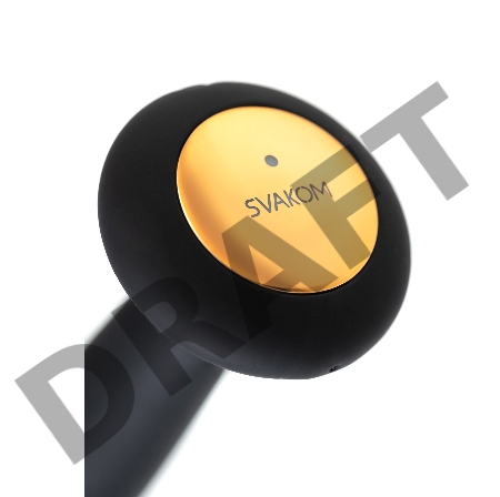 Анальная втулка Svakom Primo, с подогревом, силикон, черный, 12 см