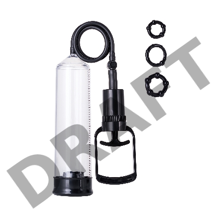 Помпа для пениса TOYFA A-Toys, PVC, чёрный, 23,5 см