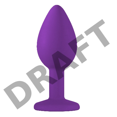 Малая фиолетовая анальная пробка Emotions Cutie Small с прозрачным кристаллом - 7,5 см.