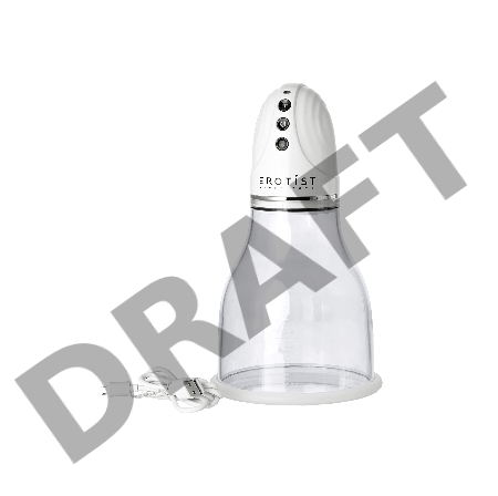 Вакуумная помпа для груди Erotist, ABS пластик, прозрачная, 22 см