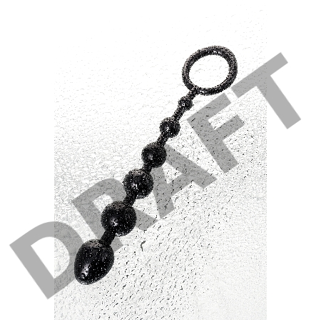 Анальная цепочка Toyfa A-toys S, TPE, черный, 19,8см