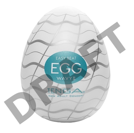 Нереалистичный мастурбатор TENGA №13 Wavy II, TPE, белый, 6,1 см