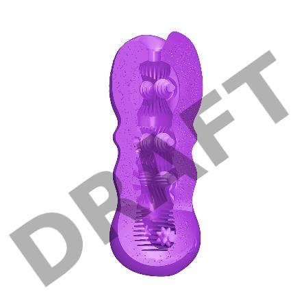 Мастурбатор нереалистичный MensMax FEEL CRASH, TPE, фиолетовый, 14,2 см