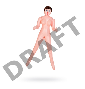 Кукла надувная Dolls-X by TOYFA Grace, шатенка, с тремя отверситями, кибер вставка: вагина-анус