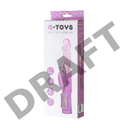 Вибратор с клиторальным стимулятором TOYFA A-Toys High-Tech fantasy, TPE, фиолетовый, 22, 5 см