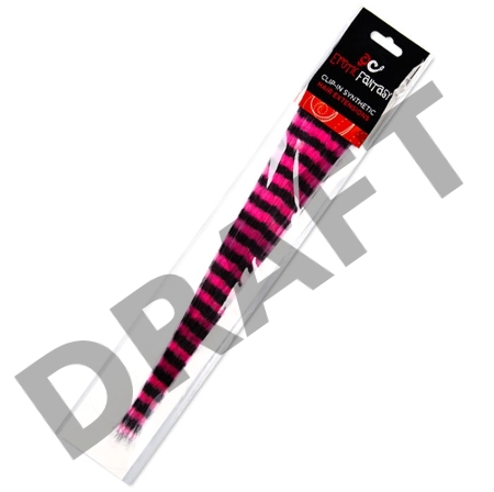 Цветные Clip-In локоны Черно-розовая зебра