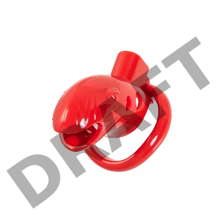 Пояс верности мужской Black&Red by TOYFA, ABS пластик, красный, 10 см