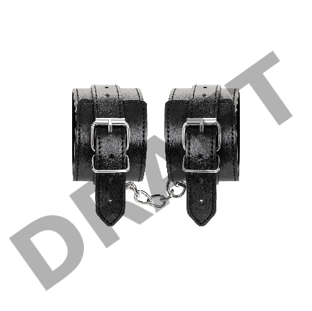 Поножи Anonymo #0153, PU кожа, черные, 26,5 см