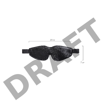 Маска Anonymo, PU кожа, черная, 26,5 см