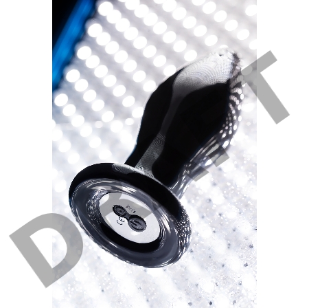 Стеклянная вибровтулка Sexus Glass, стекло, черная, 10,5 см