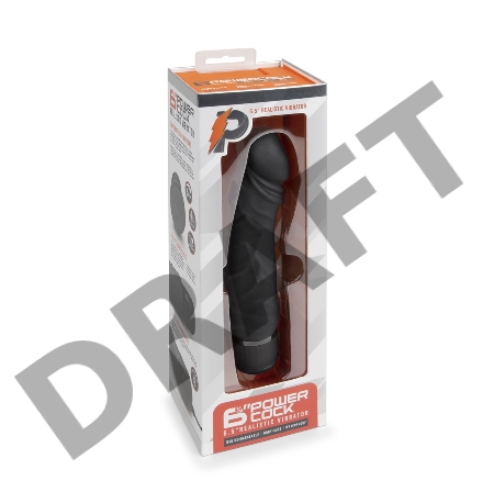 Черный вибратор-реалистик 6.5 Girthy Realistic Vibrator - 19 см.
