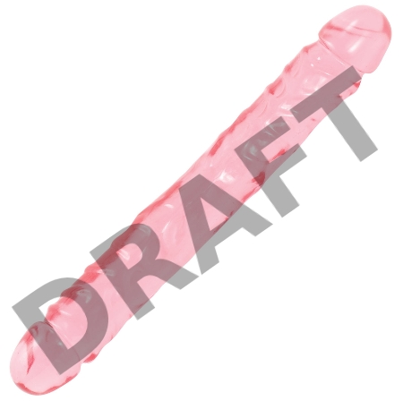 Двусторонний дилдо розовый 12