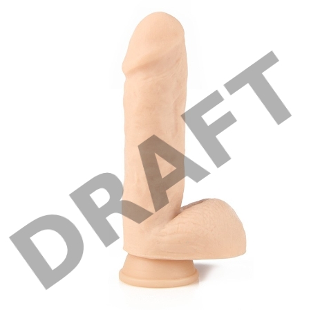 Реалистичный фаллоимитатор Strong Man с мошонкой - 16 см.