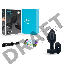 Черная анальная вибровтулка с кристаллом Vibrating Jewel Plug M/L - 10,5 см.