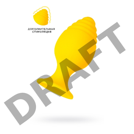 Анальная втулка ToDo by Toyfa Riffle, силикон, желтый, 6 см