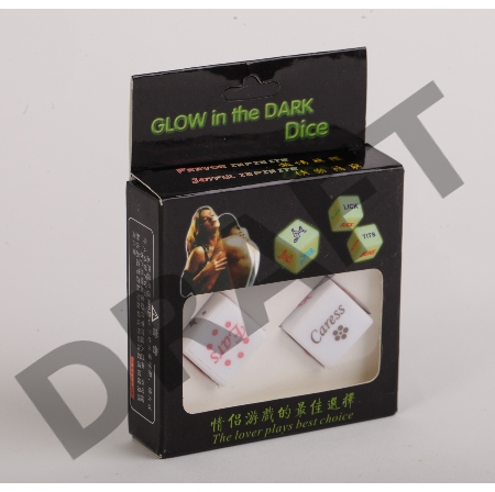 Светящиеся в темноте игровые кости для любовных игр