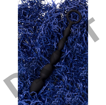 Анальная цепочка Toyfa A-toys Dang, силикон, черный, 27,6 см