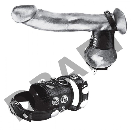 Утяжка на пенис и мошонку Cock Ring With 1.5 Ball Stretcher And Optional Weight Ring