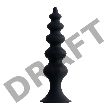 Анальная втулка POPO Pleasure by TOYFA Indi, водонепроницаемая, силикон, черная, 11,5 см, Ø 2,9 см