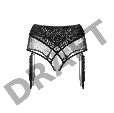 Эротические трусики-пояс для чулок Waname Pliability с высокой посадкой черные (54-56)