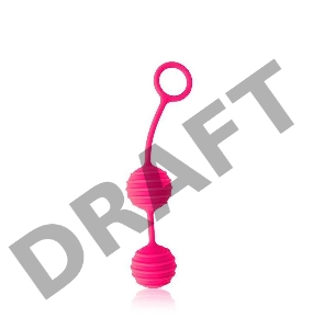 Розовые вагинальные шарики с ребрышками Cosmo