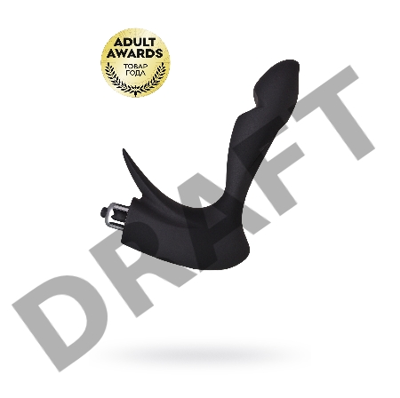 Стимулятор простаты Erotist First, силикон, черный, 14,4 см