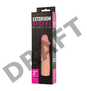 Телесная насадка-удлинитель Extension sleeve - 17 см.