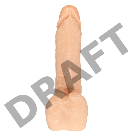 Телесный фаллоимитатор-насадка для трусиков с плугом - 18 см.