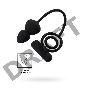 Анальная пробка Erotist с дополнительной стимуляцией, силикон, черная